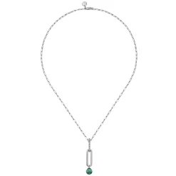 Clearance Gabriel & Co. 925 Sterling Silver Malachite Bujukan Drop Necklace