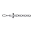Discount Gabriel & Co. 925 Sterling Silver Men's Mix Faceted Link Chain Bracelet with Cross