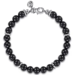 Sale Gabriel & Co. 925 Sterling Silver 8mm Black Onyx Bracelet