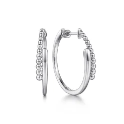 Discount Gabriel & Co. 925 Sterling Silver 30mm Bujukan Bypass Classic Hoop Earrings