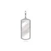 Hot Gabriel & Co. 925 Sterling Silver 35mm Bujukan Dog Tag With Detachable Bail With Mother Of Pearl