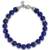 Sale Gabriel & Co. 925 Sterling Silver 8mm Lapis Beaded Bracelet