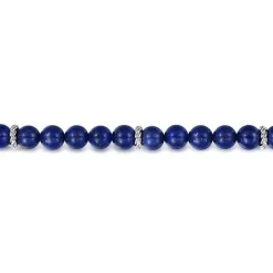 Sale Gabriel & Co. 925 Sterling Silver 8mm Lapis Beaded Bracelet