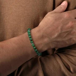 Online Gabriel & Co. 925 Sterling Silver 8mm Malachite Beaded Bracelet