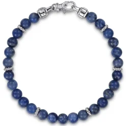 Sale Gabriel & Co. 925 Sterling Silver 6mm Sodalite Beaded Bracelet
