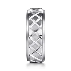 Hot Gabriel & Co. 925 Sterling Silver 8mm Square Mens Ring in High Polished Finish