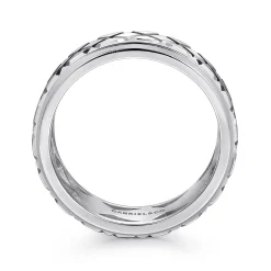Hot Gabriel & Co. 925 Sterling Silver 8mm Square Mens Ring in High Polished Finish