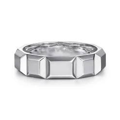 New Gabriel & Co. 925 Sterling Silver 6mm Square Mens Ring in High Polished Finish
