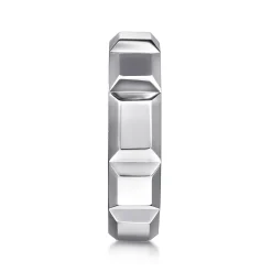 New Gabriel & Co. 925 Sterling Silver 6mm Square Mens Ring in High Polished Finish