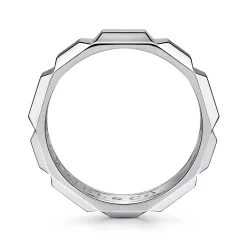 New Gabriel & Co. 925 Sterling Silver 6mm Square Mens Ring in High Polished Finish