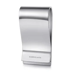 Best Gabriel & Co. 925 Sterling Silver Money Clip with Titanium Square Inlay