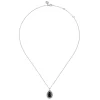Gabriel & Co. 925 Sterling Silver Onyx Bujukan Teardrop Necklace With Pattern