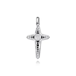 Outlet Gabriel & Co. 925 Sterling Silver Onyx Cross Pendant