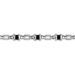 New Gabriel & Co. 925 Sterling Silver Onyx Cylinder Beaded Mens Bracelet