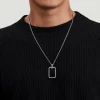 Online Gabriel & Co. 925 Sterling Silver Onyx Dog Tag Pendant