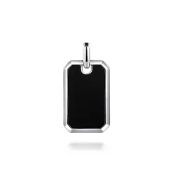 Online Gabriel & Co. 925 Sterling Silver Onyx Dog Tag Pendant