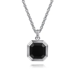 Hot Gabriel & Co. 925 Sterling Silver Onyx Pendant
