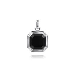 Hot Gabriel & Co. 925 Sterling Silver Onyx Pendant