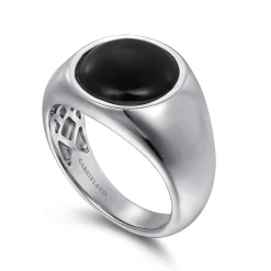 Discount Gabriel & Co. 925 Sterling Silver Onyx Signet Ring