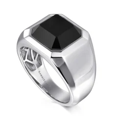 Best Gabriel & Co. 925 Sterling Silver Onyx Signet Ring