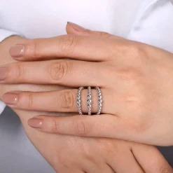 Sale Gabriel & Co. 925 Sterling Silver Open Bujukan Wide Band Ring