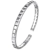Hot Gabriel & Co. Sterling Silver Open Cuff Angular Cuts Square Bangle