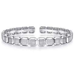 New Gabriel & Co. 925 Sterling Silver Open Cuff Geometric Bangle