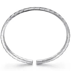 Clearance Gabriel & Co. 925 Sterling Silver Open Herringbone Cuff Bangle
