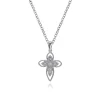 Sale Gabriel & Co. 925 Sterling Silver Openwork Diamond Cross Necklace