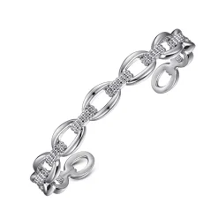 Online Gabriel & Co. Sterling Silver Oval Link Cuff Bangle