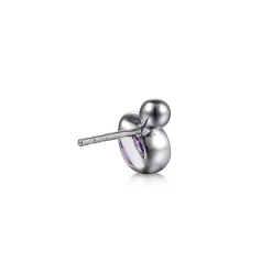 Discount Gabriel & Co. 925 Sterling Silver Pear Amethyst Bujukan Stud Earrings