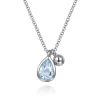 Discount Gabriel & Co. 925 Sterling Silver Pear Aquamarine Bujukan Pendant Necklace