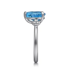 Discount Gabriel & Co. 925 Sterling Silver Pear Blue Topaz Bujukan Ring