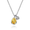Online Gabriel & Co. 925 Sterling Silver Pear Citrine Bujukan Pendant Necklace