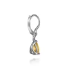 New Gabriel & Co. 925 Sterling Silver Pear Citrine Bujukan Drop Earrings