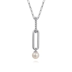 Sale Gabriel & Co. 925 Sterling Silver Pearl Bujukan Drop Necklace