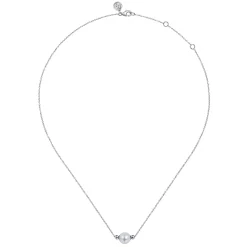 Sale Gabriel & Co. 925 Sterling Silver Pearl Bujukan Fashion Necklace