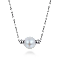 Sale Gabriel & Co. 925 Sterling Silver Pearl Bujukan Fashion Necklace