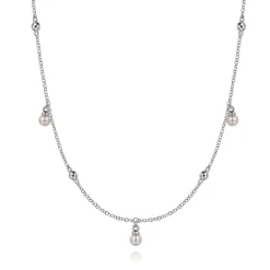 Online Gabriel & Co. 925 Sterling Silver Pearl Drop Necklace