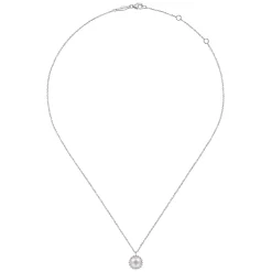 Sale Gabriel & Co. 925 Sterling Silver Pearl Pendant Necklace-Bujukan