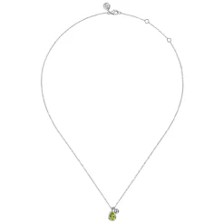 Best Gabriel & Co. 925 Sterling Silver Pear Peridot Bujukan Pendant Necklace