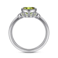 Online Gabriel & Co. 925 Sterling Silver Peridot and Diamond Ring