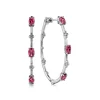 Outlet Gabriel & Co. 925 Sterling Silver Pink Tourmaline Bujukan Classic 40mm Hoop Earrings