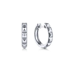 Outlet Gabriel & Co. 925 Sterling Silver Pyramid Huggie Earrings