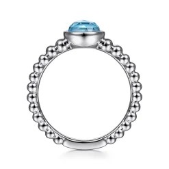 Outlet Gabriel & Co. 925 Sterling Silver Rock Crystal and Turquoise Bujukan Ring
