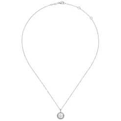 Outlet Gabriel & Co. 925 Sterling Silver Rock Crystal and White MOP Pendant Necklace