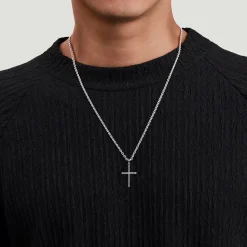 Clearance Gabriel & Co. 925 Sterling Silver Rope Cross Pendant