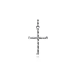 Clearance Gabriel & Co. 925 Sterling Silver Rope Cross Pendant
