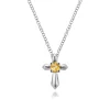 Best Gabriel & Co. 925 Sterling Silver Round Citrine Cross Necklace