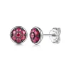 Clearance Gabriel & Co. 925 Sterling Silver Round Ruby Cluster Stud Earrings